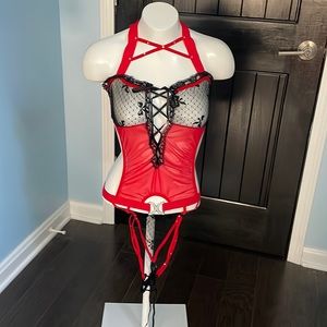 Sexy lingerie piece—very forgiving material. The only tag is in the photo.